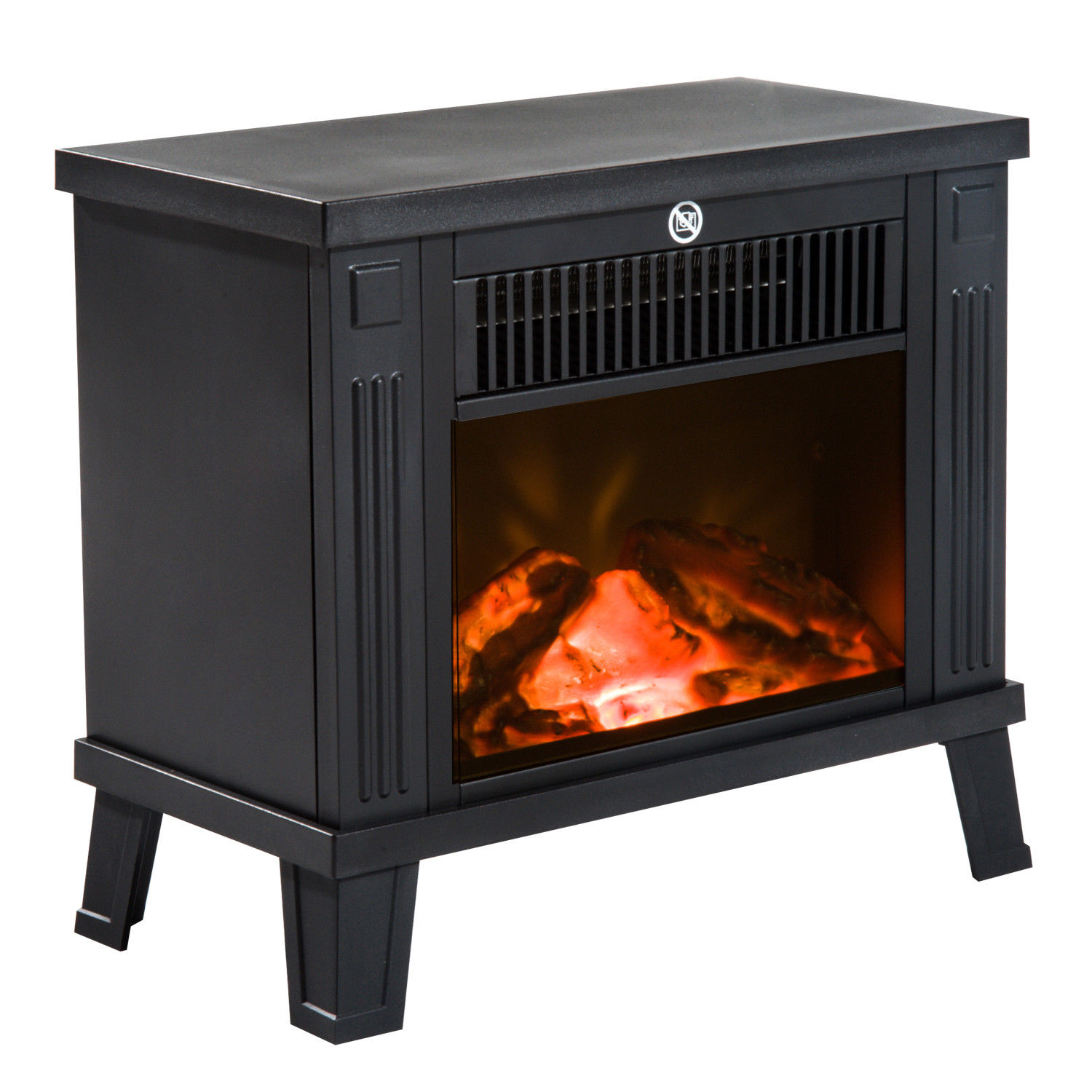 Dekorativer Kamin Mit Flammeneffekt Und Überhitzungsschutz Für Räume Von 13 Bis 18 M², 34 X 17 X 31 Cm, Schwarz
