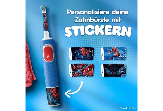 Brauner Pinsel Tooth Vitality Kids 170er Pack Spiderman /6 - kids-spiderman - braun