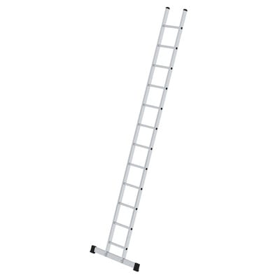 Sprossen-Anlegeleiter 0,35 m breit mit Standard-Traverse 12 Sprossen - 011412 - Günzburger Steigtechnik