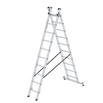 Steigtechnik Mehrzweckleiter 2tlg. mit nivello-Traverse 2 x 10 Sprossen - 031220 - Günzburger