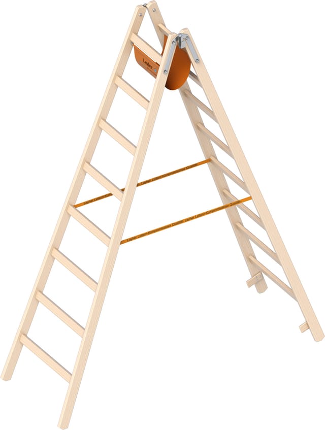 Layher 1038 Holzstehleiter 2x8 Sprossen
