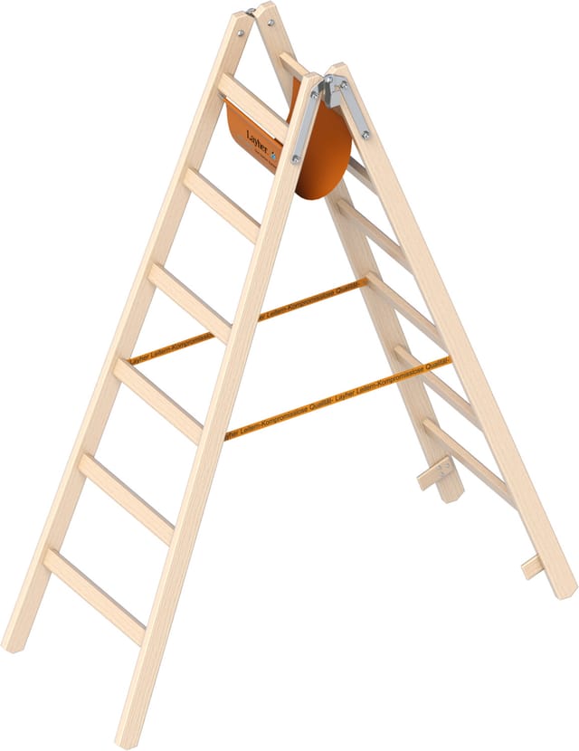 Layher 1038 Holzstehleiter 2x6 Sprossen