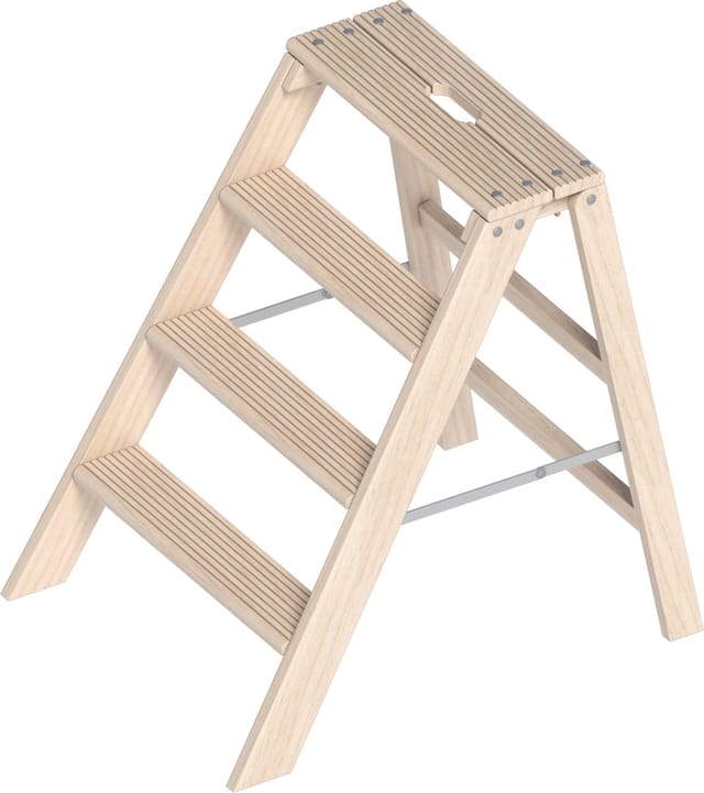 Layher 1055 klappbarer Holzstufentritt 4 Stufen