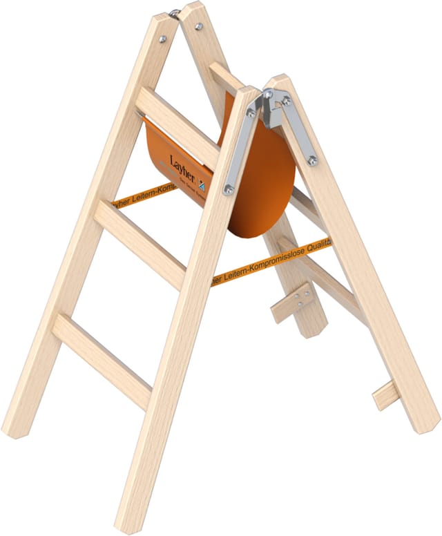 Layher 1038 Holzstehleiter 2x3 Sprossen