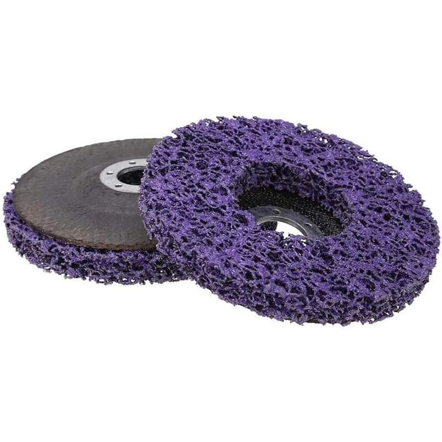 Shining House - Reinigungsscheibe, 2 Stück, violette Scheibe, violetter Winkelschleifer, Nylon-Reinigungsscheiben für violetten Winkel, 125 x 22 mm