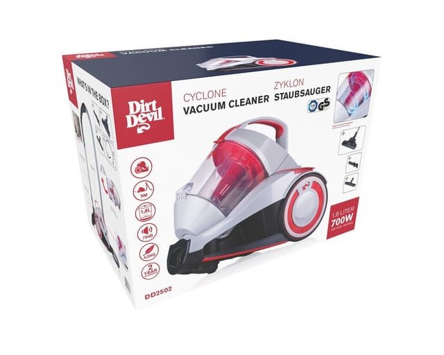 Dirt Devil Staubsauger Beutellos, Zyklon-Technik