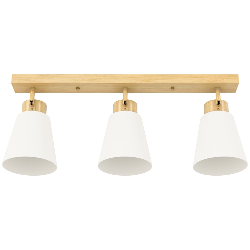 Deckenleuchte Led 40w Deckenlampe – 55x13x20 Cm – 1.6 Kg – Aus Glas – Natürlich Inspiriertes Design – Einstellbare Dreifachköpfe – Drei E27-fassungen