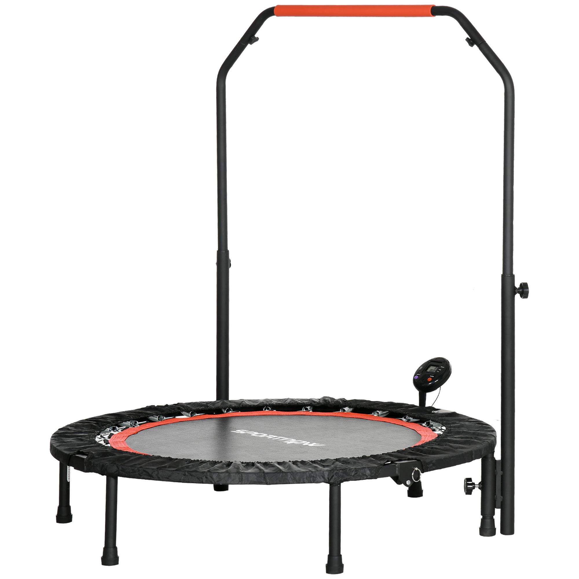 Mini-trampolin – 102x102x123 Cm – 10 Kg – Aus Kunststoff – Verstellbarer Handgriff – Lcd-monitor: Der Monitor – Praktisches Klappdesign