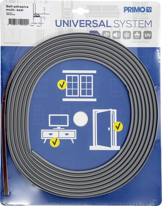 Primo - Universaldichtung Densa 37 5 Meter, selbstklebend Leisten