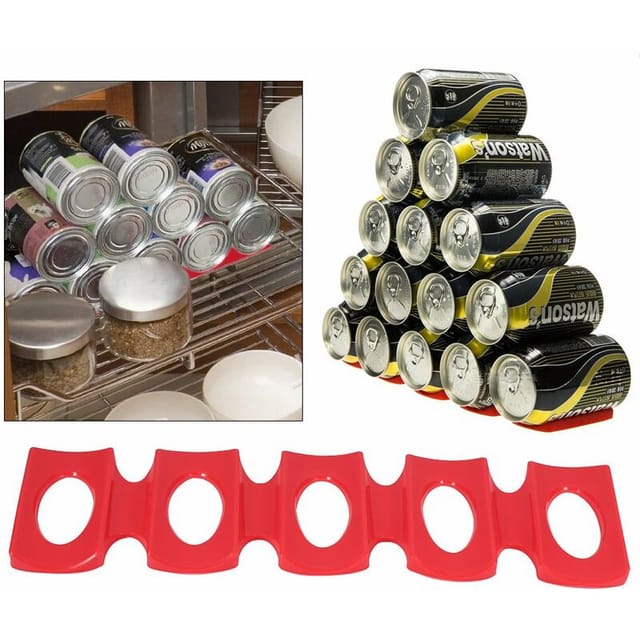 Linghhang - Silikon-Kühlschrank-Organizer-Aufbewahrungsmatte (rot), Weinflaschenhalter, Bierhaltermatte zur Aufbewahrung von Flaschen im Kühlschrank