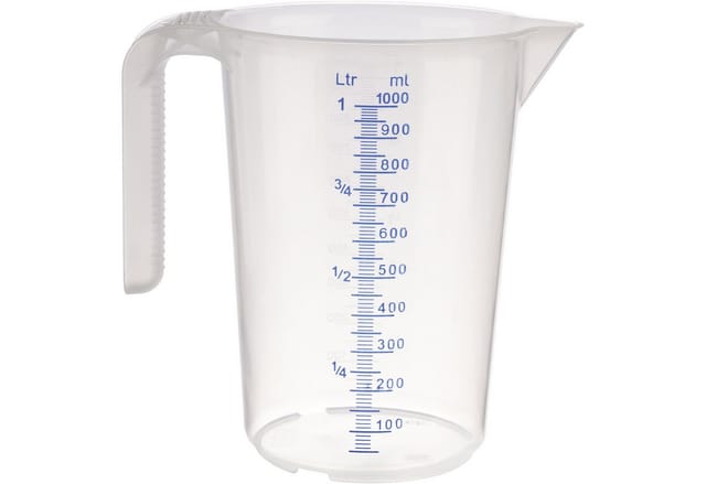 Messbecher stackable 1l Polypropylen transparent