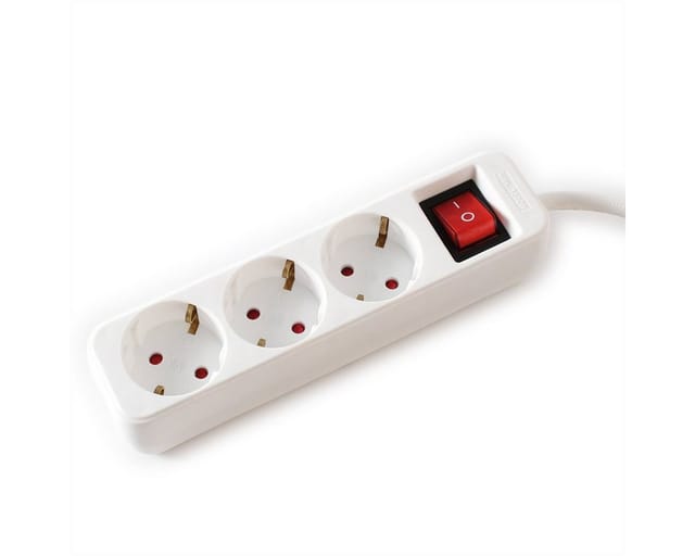 Value 19.99.1078 Steckdosenleiste mit Schalter Weiß Schutzkontakt 1 St.