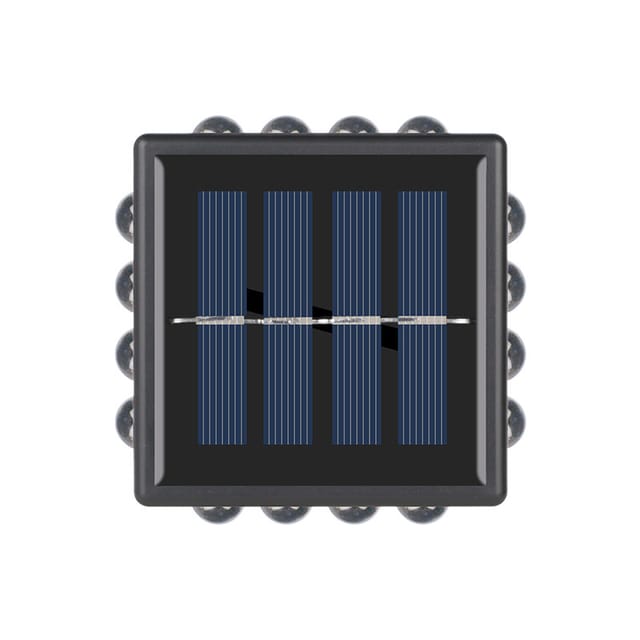 Kcvv - Solar-Wandleuchte, LED-Solarleuchte für den Garten im Freien, IP65 wasserdichte vierseitige Solar-Tor-LED-Außenwandleuchte