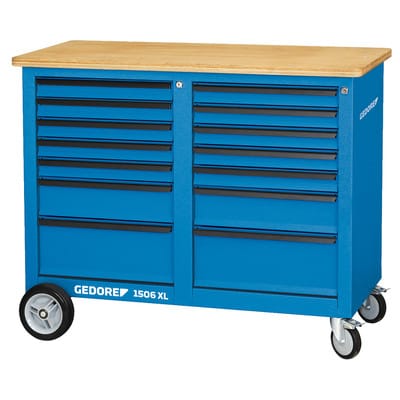 Rollwerkbank 1,25 m breit mit 2x 7 Schubladen - Gedore