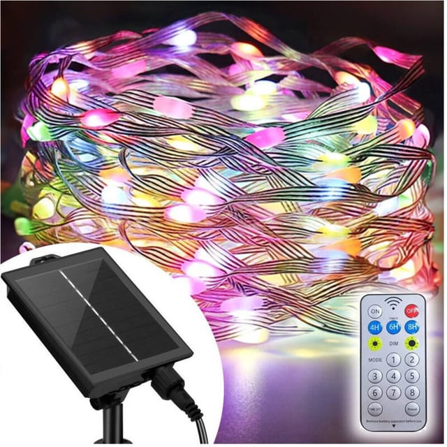 Trade Shop Traesio - Trade Shop - katena luminosa microled da 30MT 300LED mit exteral recarischem pannel -