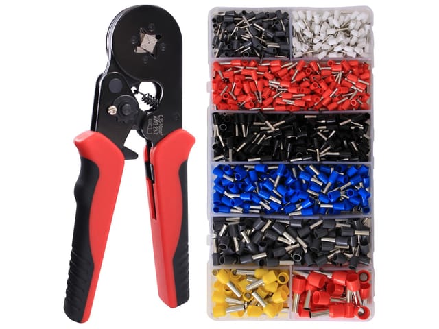 Crimpzangen Set mit 1200 Aderendhülsen - Daytools
