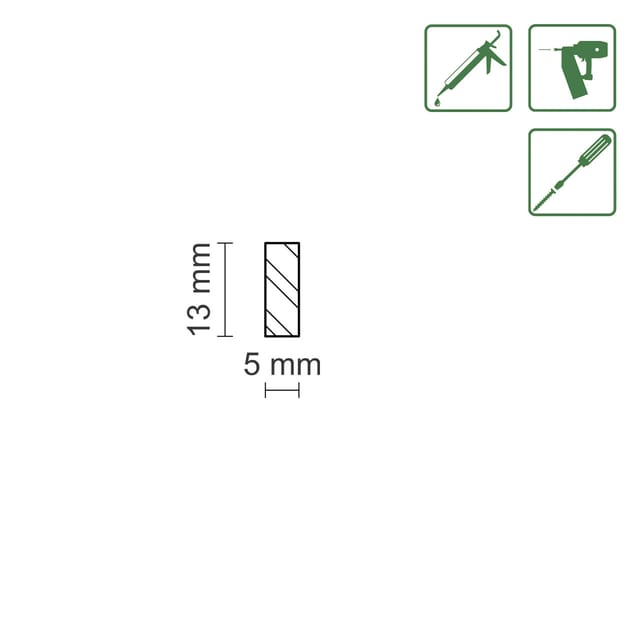 Flachleiste 95 cm 13 x 5 mm Buche Leisten - Fn Neuhofer
