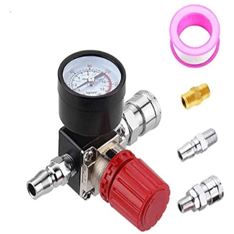 Connected Pressure Control Valve 120psi 12bar-1/4 Pneumatischer Druckregler - Tigrezy