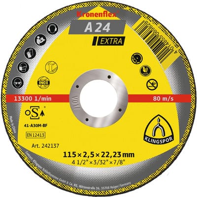 Metallscheibe 115x2,5x22 KLINGSPOR A24EX flach