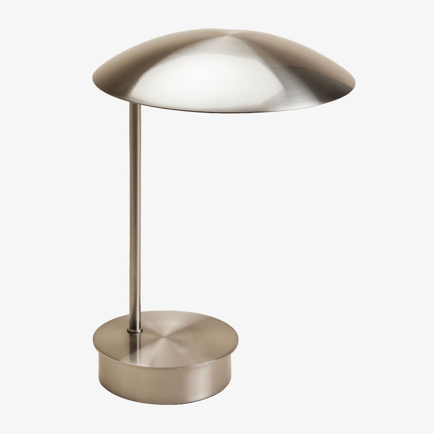 Sklum Kabellose Led-tischlampe Aus Eisen Prismela Grau Nickel Gebürstet