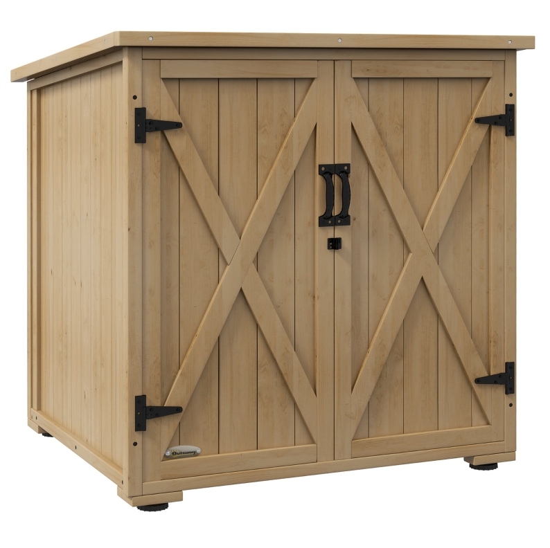 Gartenschrank Aus Holz Mit Bitumendach 77,5 X 88 X 90 Cm