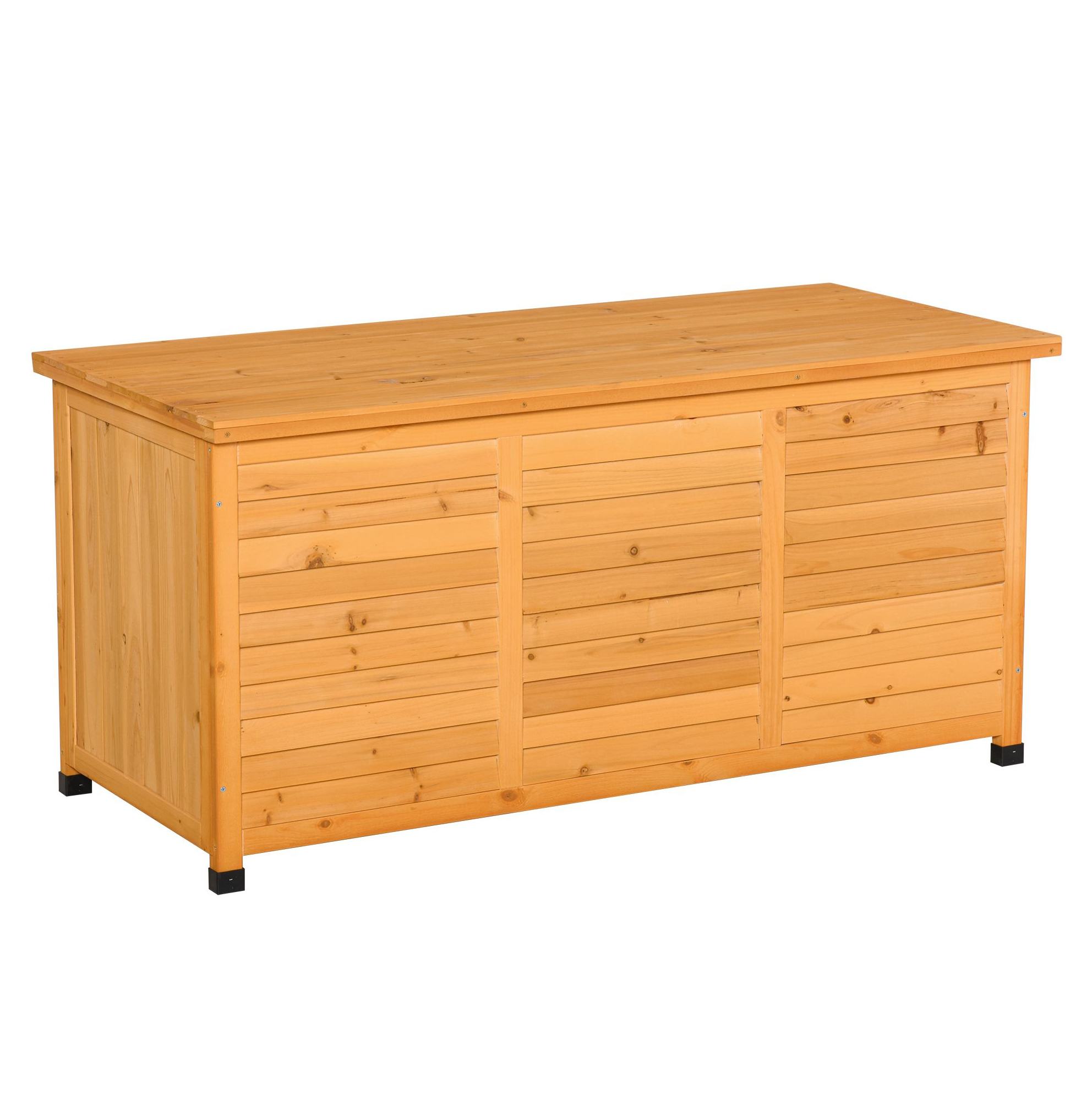 Garten-truhe Aus Gelbem Fichtenholz 127 X 56 X 60 Cm