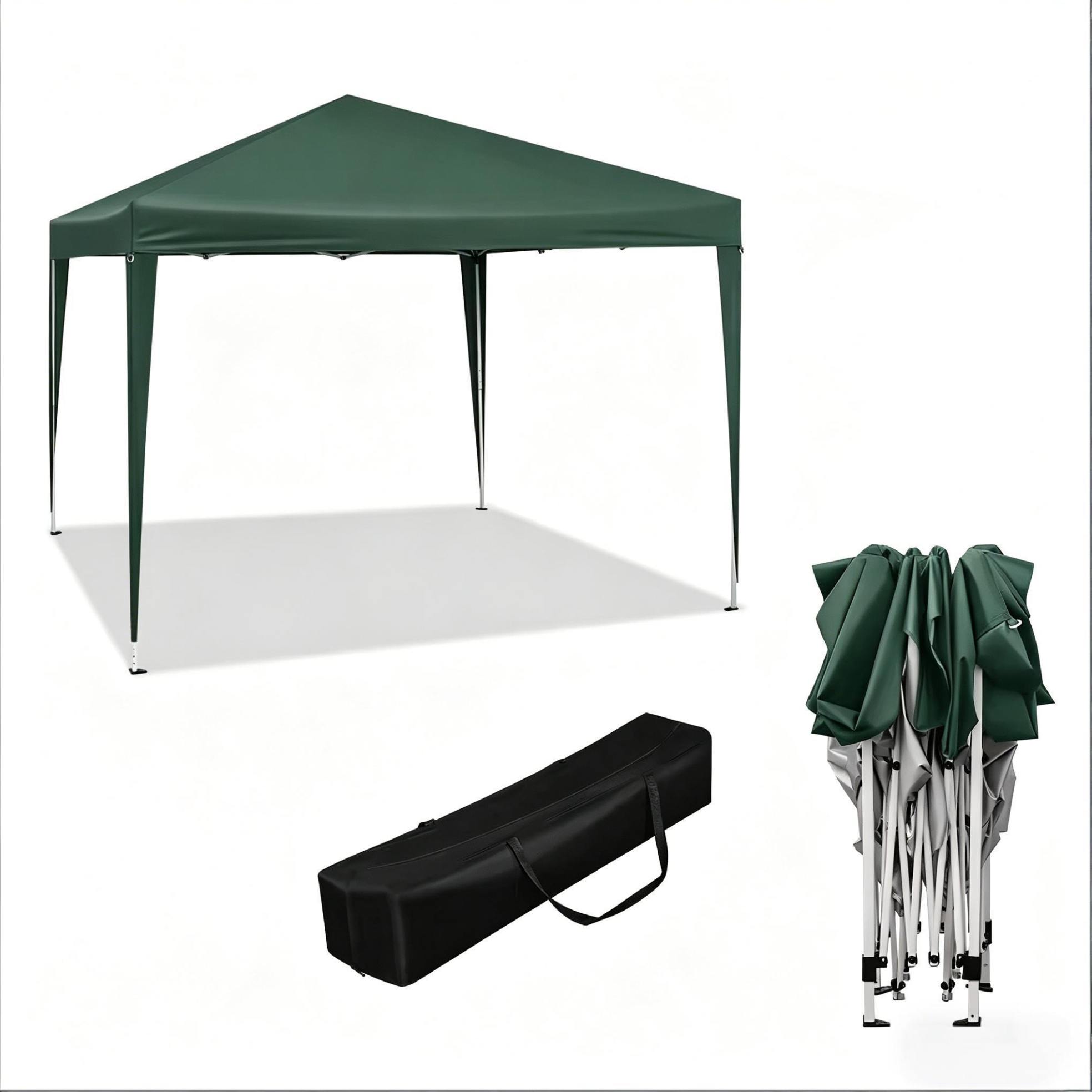Faltpavillon 3 X 3 M Grün Mit Tragetasche Modenuit