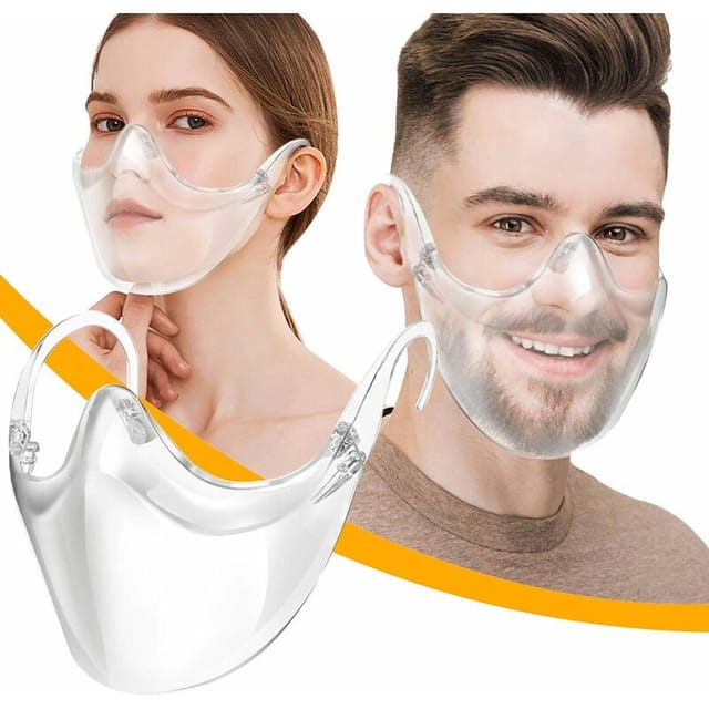Mumu - Transparente Kunststoffmaske kann gewaschen werden Und wiederverwendet Zum Schutz des Gesichts vor Nebel und Spritzern