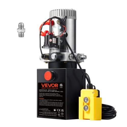 Hydraulikpumpe Hydraulikaggregat 12 V Hydraulikaggregat 1600 W, Einfachwirkende Hydraulikpumpe Hydraulic Power Pack, 1 Gal Tank Hand Pump Hydraulikaggregat, Für Aufzüge, Gabelstapler Usw. - Vevor