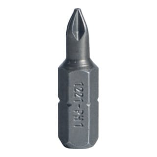 Bit-Schraubendrehereinsatz ph Gr.1 Außen-6kant c 6,3mm L.25mm - Stahlwille