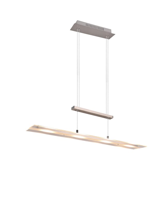 Reality Leuchten - reality LED-Pendelleuchte Milos R32004107 nickel-matt, 20 w, 2200 lm, 3000 k