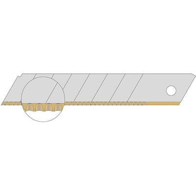Wellenschliffklinge TiN 18mm Pack a 10 St. - Lutz Blades