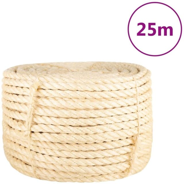 Seil 100% Sisal 16 mm 25 m Vidaxl