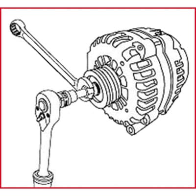 1/2' Lichtmaschinen-Kombischlüssel xzn, M10, 96 mm