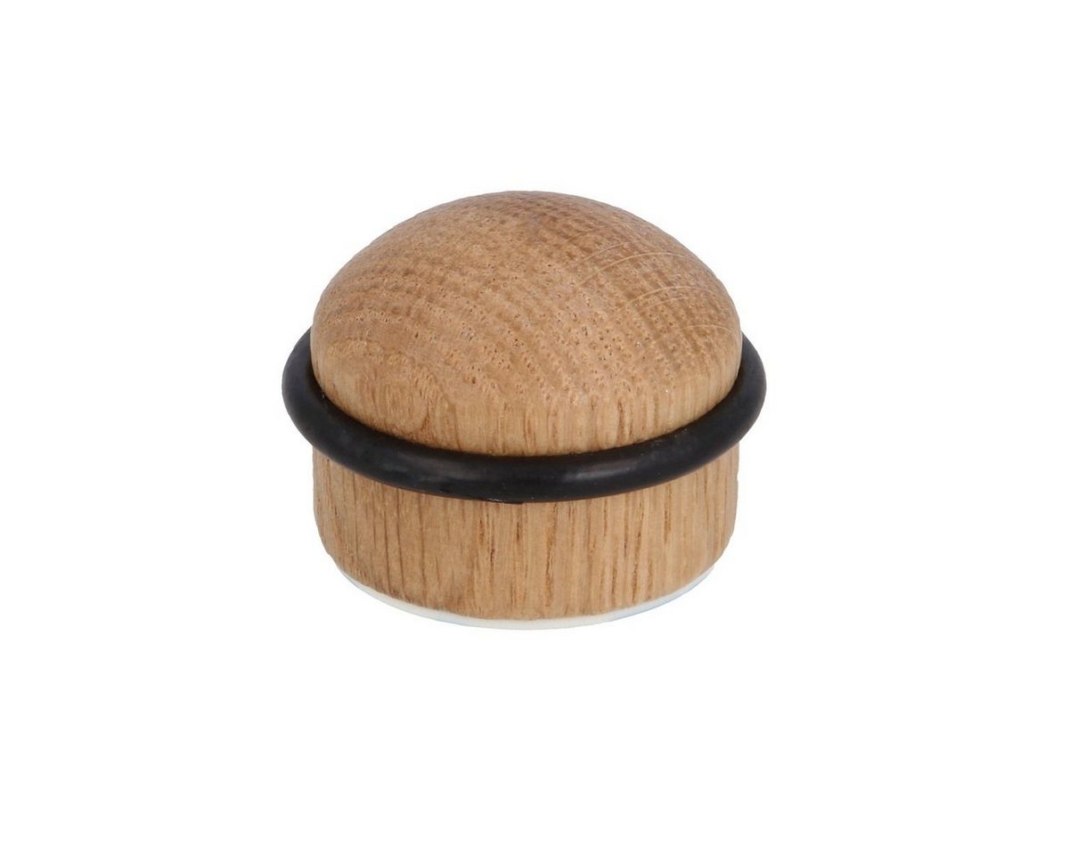 Ms Beschläge - Türschützer Holz Türstopper Bodentürstopper umlaufender Gummiring Bodentürpuffer Eiche