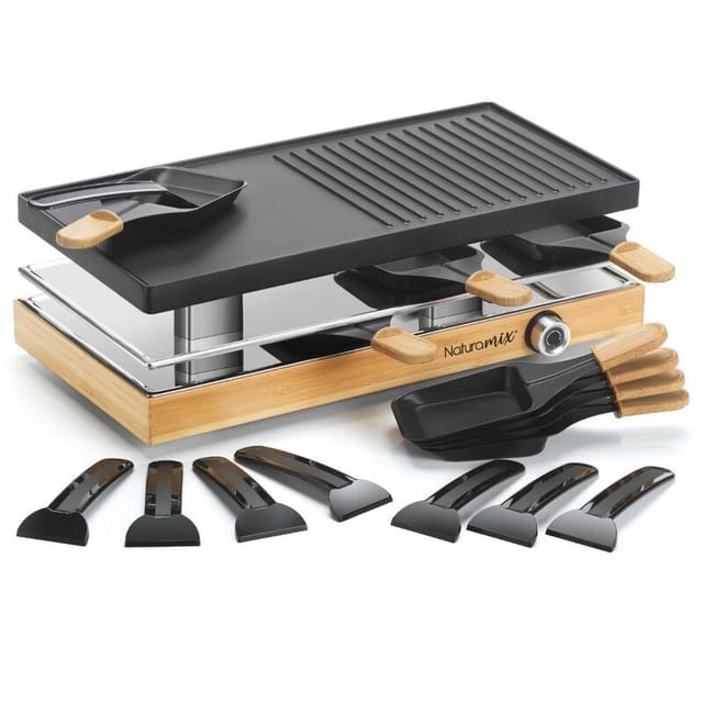 Naturamix - Raclette/Grill.8Pers.8Pfannen.12 - RAC.WOOD-8