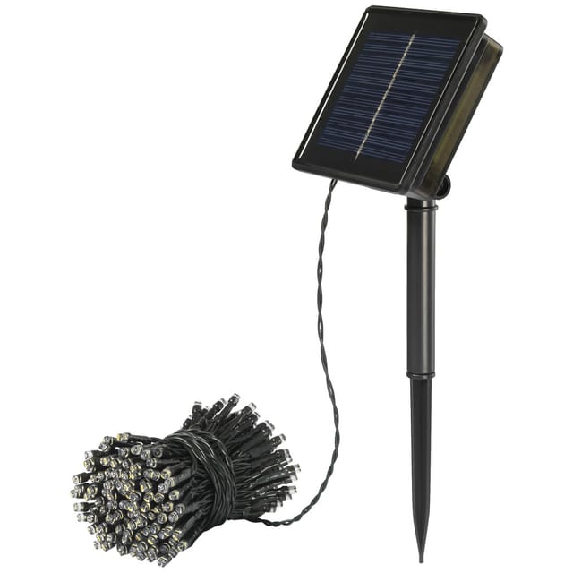 Sygonix - SY-5596928 Solar-Lichterkette led Schwarz, Standard-Grün (seidenmatt)