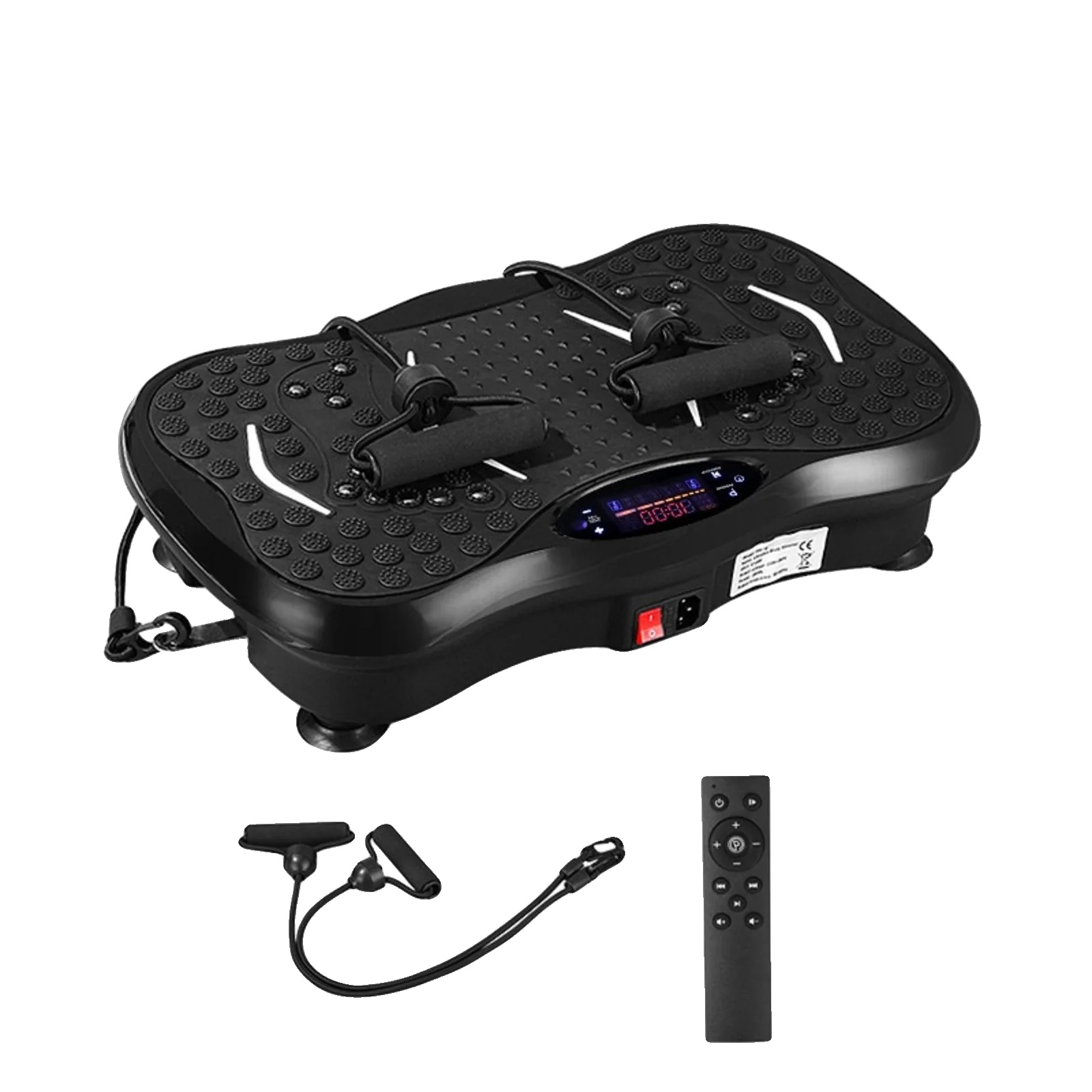 Vibrationsplatte, 99 Geschwindigkeitsstufen, Bluetooth-lautsprecher, Schwarz