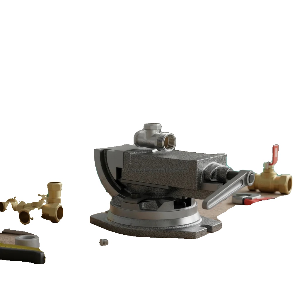 Schraubstock, Gusseisen, Max. Öffnung 80 Mm, Backenbreite 4 Zoll, Spannkraft 19 Kn, Produktabmessungen 30 X 24 X 15 Cm
