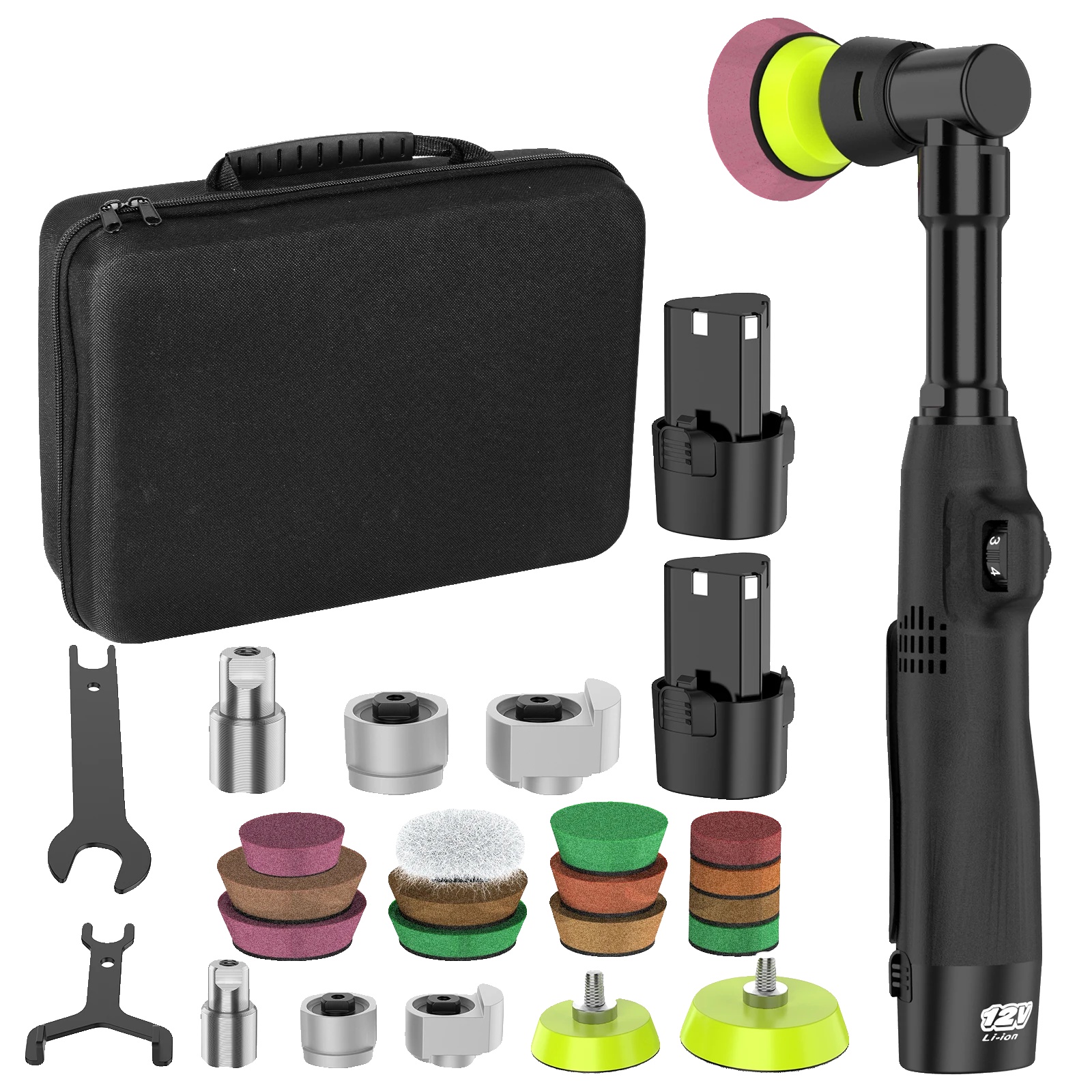 Autopoliermaschine, Einstellbare Geschwindigkeit, Doppelfunktion Und Rotationsfunktion, Schwarz