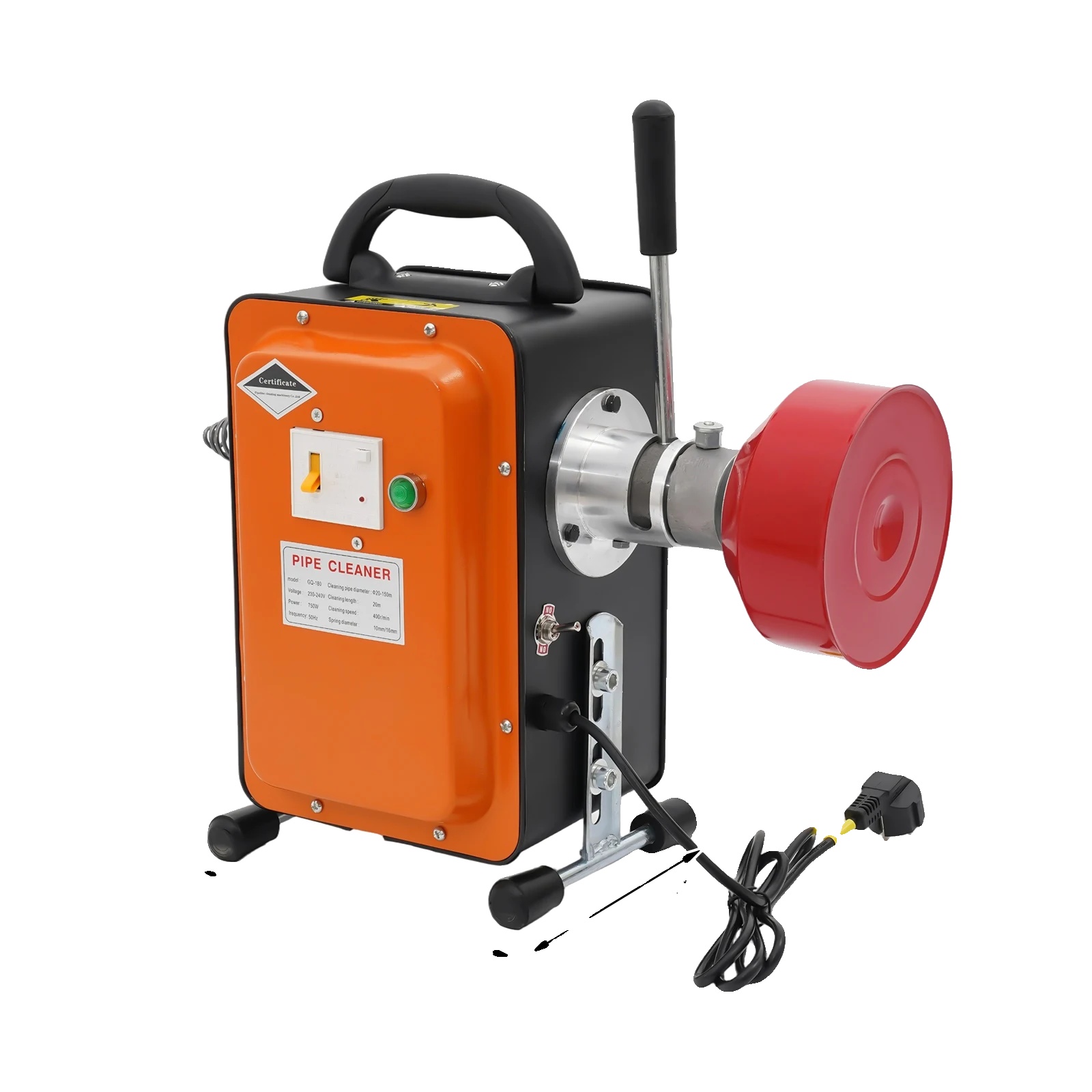 Abflussreiniger, 750 W Leistung, Vielseitig Einsetzbar, Orange