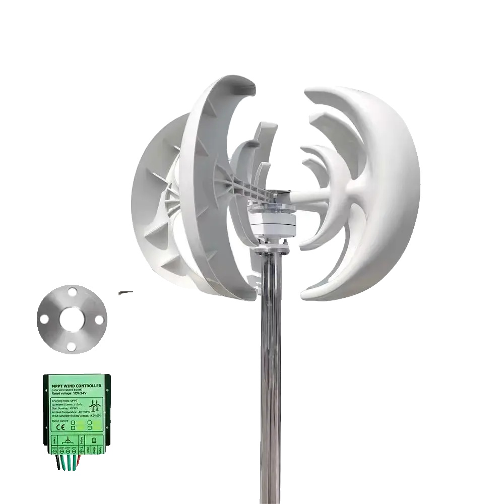 Windkraftanlage, Vertikalachsen-bauweise, Erneuerbare Energiequelle, Mit Hybridsteuerung, 3000 W, 48 V