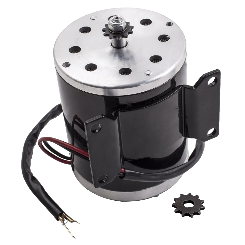 Elektromotor, 500 W Leistung, 24 V Betriebsspannung, Kompatibel Mit Elektro-go-karts, Hochwertige Metallkomponenten, Kompakte Größe 18 Cm X 10 Cm X 8 Cm