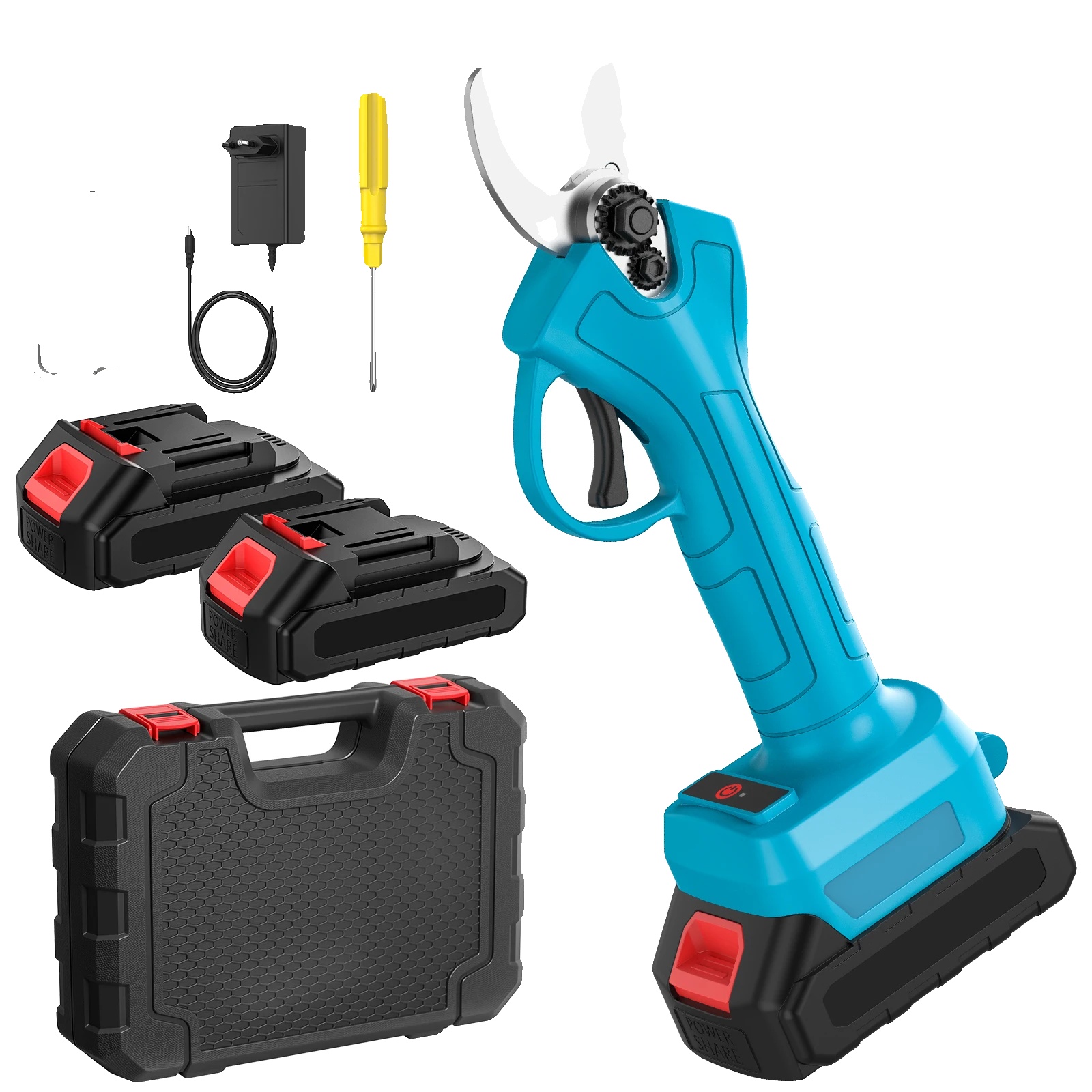 Akku-gartenschere Und Kettensäge, Bürstenloser Motor, Ergonomisches Design, Gartenschere