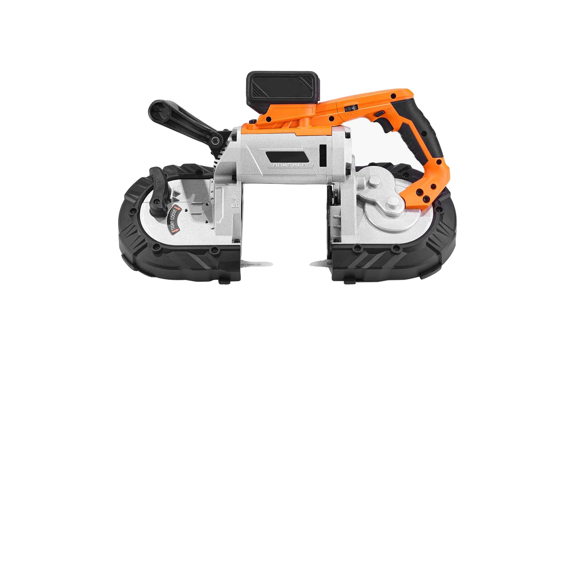 Tragbare Bandsäge, Bürstenloser Motor, Einstellbare Geschwindigkeit, 5-zoll-akku-set