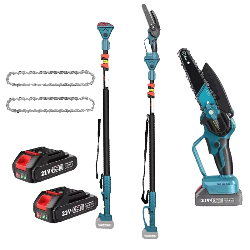 Elektrische Gartenschere, Teleskopdesign, Vielseitige 3-in-1-funktion, Modell D