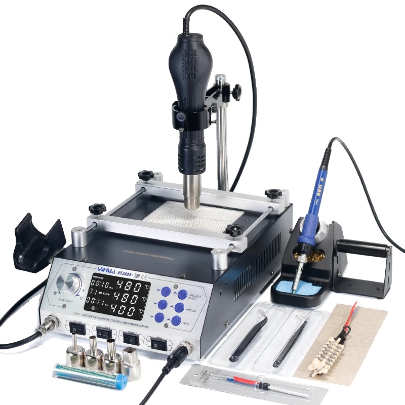 Vorgeheizte Lötstation, Keramikheizplatte, Vielseitiger Temperaturbereich, 3-in-1, 220–240 V Eu-stecker