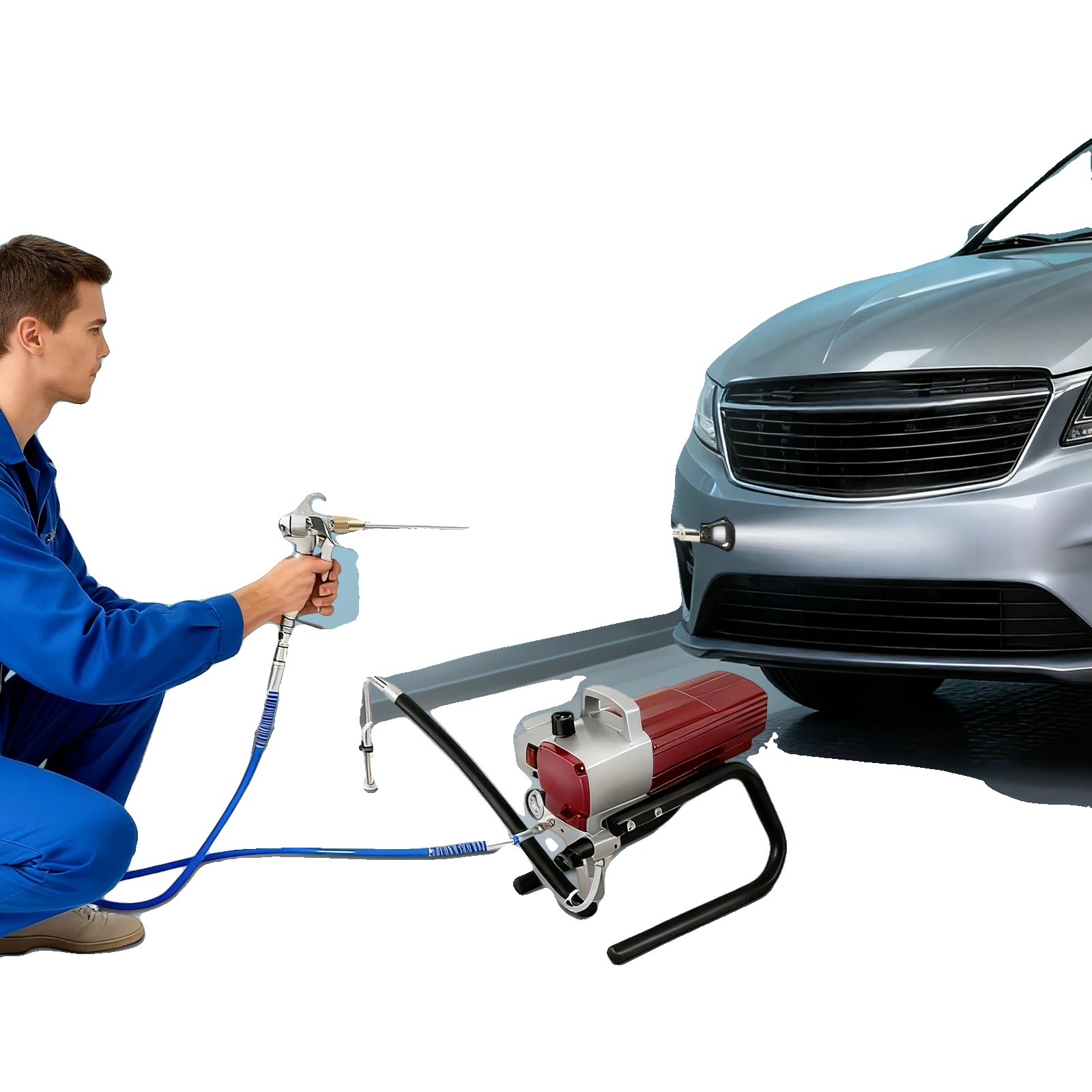 Airless-farbspritzgerät, 1800-w-motor, 1,8 L/min Fördermenge, 10 M Schlauchlänge, 250 Mm Spritzbreite, Maximaler Druck 25 Mpa