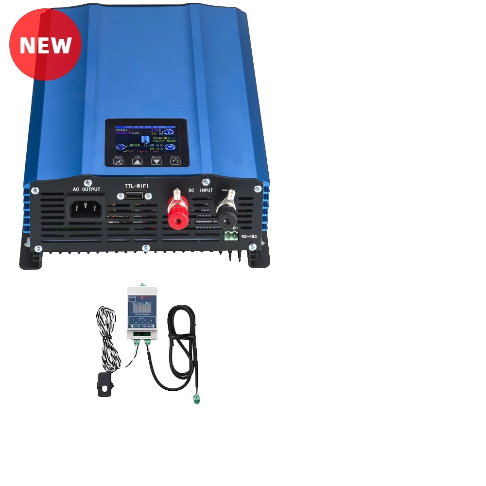Netzgekoppelter Wechselrichter, Strombegrenzungssensor, Dual-mode-betrieb, 1000-w-24-v-batterie, Ac 220–240 V, Dc 26–50 V