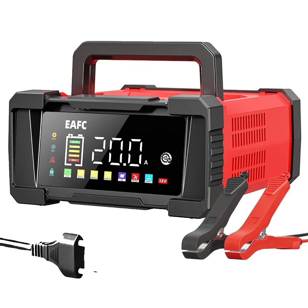 Automatisches 7-stufiges Ladegerät, Kompatibel Mit Verschiedenen Akkus, 12 V 20 A, 24 V 10 A